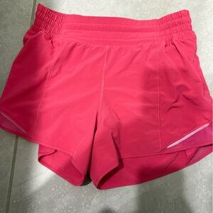 lululemon athletica Hotty hot high rise raspberry coulis Women’s Running Shorts